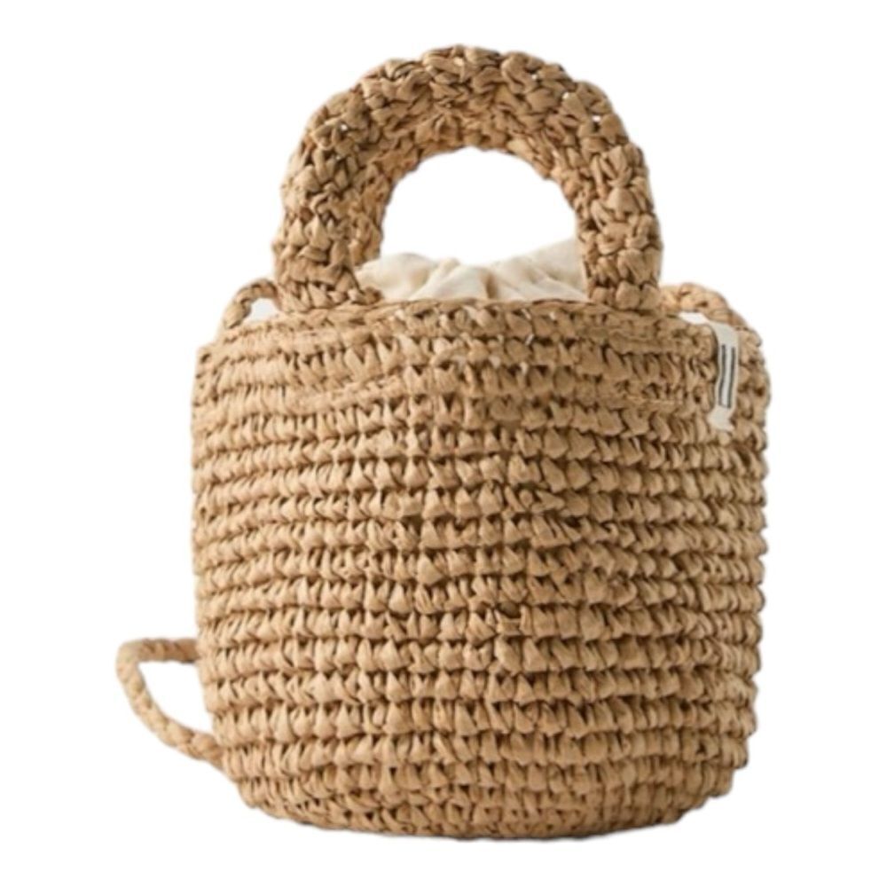 ZARA Kids | Beige | RAFFIA MINI CROSSBODY BAG